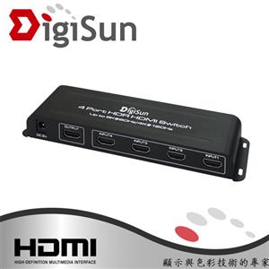 DigiSun QH941 8K HDMI 2.1 四進一出影音切換器