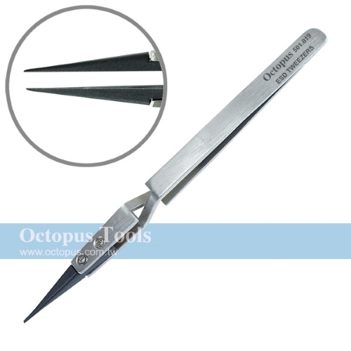 Octopus尚卓 ESD 細尖反夾 防靜電鑷子 140mm 501.019