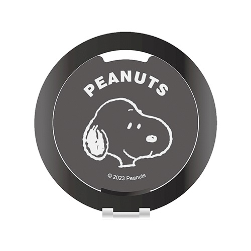 【正版授權】SNOOPY 鋁合金磁吸摺疊手機支架-大頭(黑)