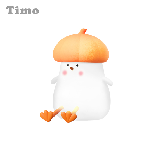 【Timo】菇菇雞LED拍拍小夜燈-橘菇菇