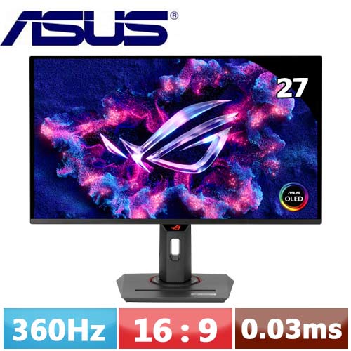 ASUS華碩 27型 ROG Strix OLED XG27ACDNG USB-C 電競顯示器
