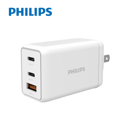 Philips飛利浦 GaN氮化鎵PD 65W充電器 DLP6341C