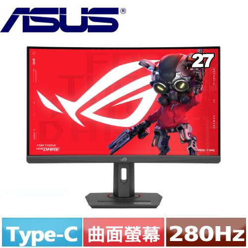 ASUS華碩 27型 ROG Strix XG27WCMS USB-C 曲面電競螢幕