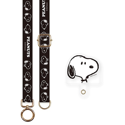 【正版授權】SNOOPY 史努比 多功能手機夾片掛繩組-大頭款