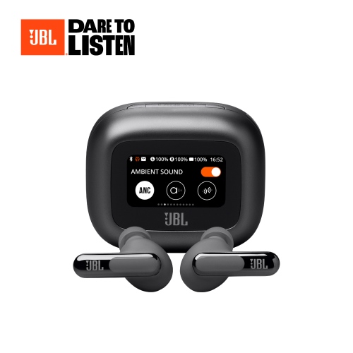 【JBL】 Live Beam 3 觸控螢幕真無線降噪藍牙耳機 黑