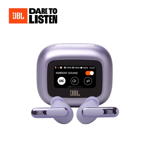 【JBL】 Live Beam 3 觸控螢幕真無線降噪藍牙耳機 紫