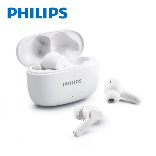 PHILIPS 飛利浦 強力低音入耳式無線藍牙耳機 白色 (TAT1109WT)