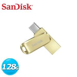 SanDisk Ultra Luxe USB Type-C 雙用隨身碟 128GB 金色