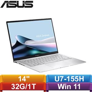 ASUS ZenBook 14 OLED UX3405MA-0152S155H 輕薄筆電 白霧銀