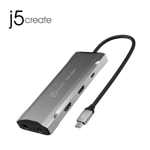 j5凱捷 JCD397 USB-C MST 4K三螢幕 Gen2 多功能擴充集線器
