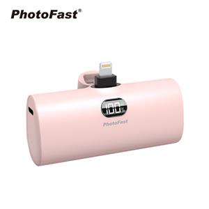 【PhotoFast】Lighting Power PD 口袋行動電源快充版 5000mAh-草莓奶茶粉