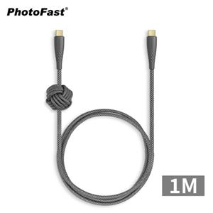【PhotoFast】UrbanDesign Cable 240W編織快充線 Type-C to Type-C 100cm-黑