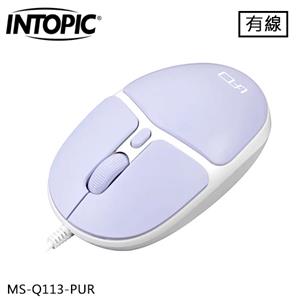 INTOPIC 廣鼎 光學極靜音有線滑鼠 紫 (MS-Q113)