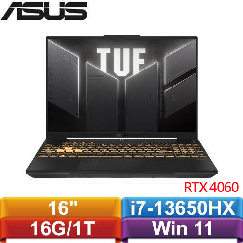 ASUS華碩 TUF Gaming F16 FX607JV-0103B13650HX 16吋筆電