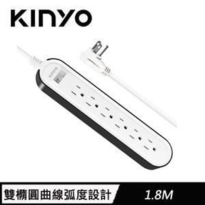 KINYO CGC-316-6W 簡約設計1開6插雙圓延長線 6呎 1.8M 白