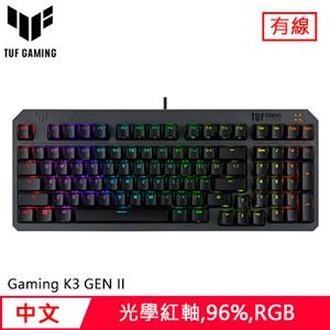 ASUS 華碩 TUF Gaming K3 GEN II 電競鍵盤 光學紅軸
