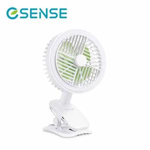 Esense 寶貝+擺頭桌立夾扇 白  | 鋰電池 (可夾嬰兒車、寵物推車等)