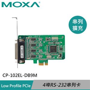 MOXA 4埠 RS-232 PCI Express 序列擴充卡 CP-104EL-A-DB9M
