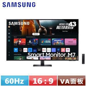 SAMSUNG三星 43型 M7 4K 智慧聯網螢幕 S43DM702UC 黑色