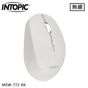 INTOPIC 廣鼎 2.4G 飛碟無線光學滑鼠 卡其 (MSW-772)