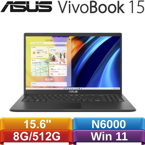 ASUS VivoBook 15 X1500KA-0441KN6000文書筆電搖滾黑