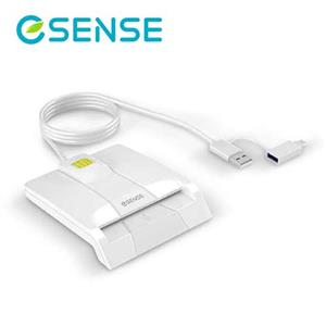 Esense逸盛 Type-C雙用ATM智慧晶片讀卡機 白