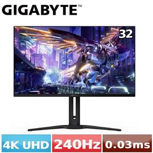 技嘉GIGABYTE 32型 AORUS FO32U2P QD-OLED 4K USB-C 電競螢幕