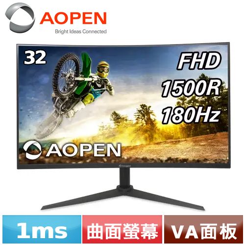 AOPEN 32型 32HC5QR S3 曲面電腦螢幕