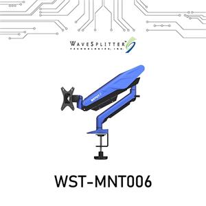 WaveSplitter威世波 電競Style鋁合金氣壓桌夾式螢幕支架 星耀藍