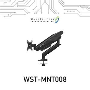 WaveSplitter威世波 電競Style鋁合金氣壓穿孔式螢幕支架 暗夜黑