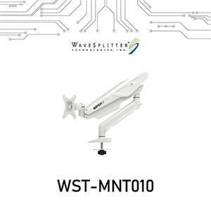 WaveSplitter威世波 電競Style鋁合金氣壓穿孔式螢幕支架 冰雪白