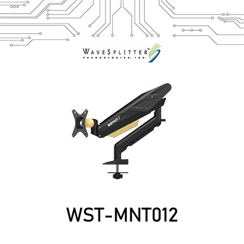 WaveSplitter威世波 電競Style鋁合金氣壓穿孔式螢幕支架 黑耀金 