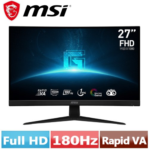 MSI微星 27型 G27C4 E3 曲面電競顯示器