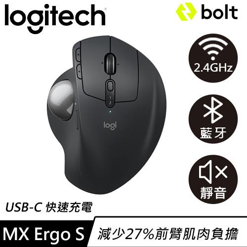 Logitech 羅技 MX Ergo S 無線軌跡球滑鼠 石墨黑