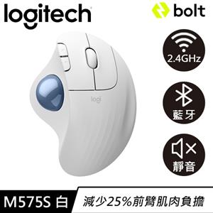 Logitech 羅技 Ergo M575S 無線軌跡球滑鼠 珍珠白