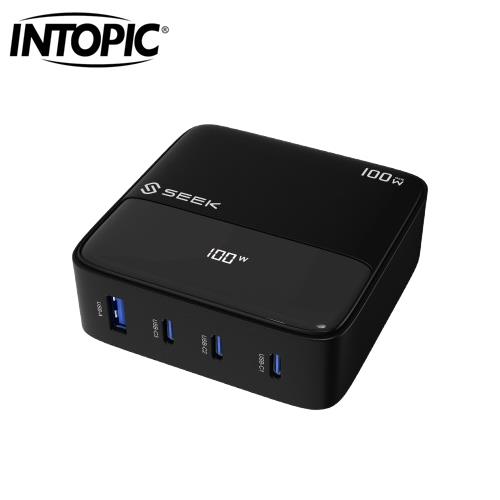SEEK 100W GaN多孔充電站(黑)P1002