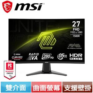 MSI微星 27型 MAG 276CXF 曲面電競顯示器