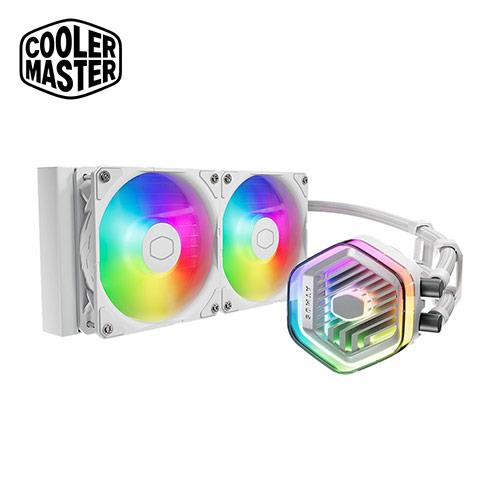 Cooler Master MASTERLIQUID 240 ATMOS ARGB 水冷散熱器 白色