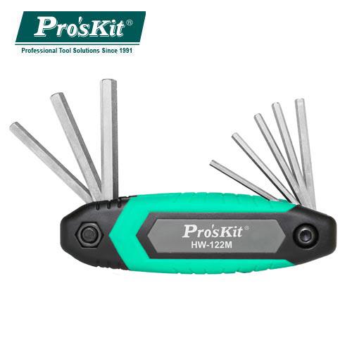 Pro’sKit寶工 摺疊型六角扳手組(8支組)1.5～8mm HW-122M