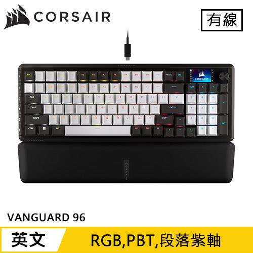 CORSAIR 海盜船VANGUARD 先鋒者LCD RGB 機械鍵盤紫軸英文-鍵盤滑鼠｜電