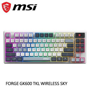 MSI 微星 FORGE GK600 TKL W SKY TC 電競鍵盤 無線