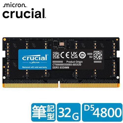 Micron Crucial NB-DDR5 4800/ 32G 筆記型RAM 內建PMIC電源管理晶片