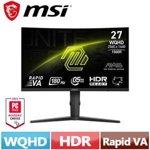 MSI微星 27型 MAG 275CQPF 曲面電競螢幕WQHD 高解析度