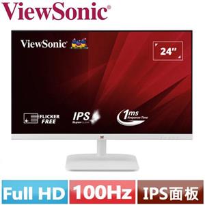 ViewSonic優派 24型 VA2432-H-W IPS 窄邊框顯示器 白