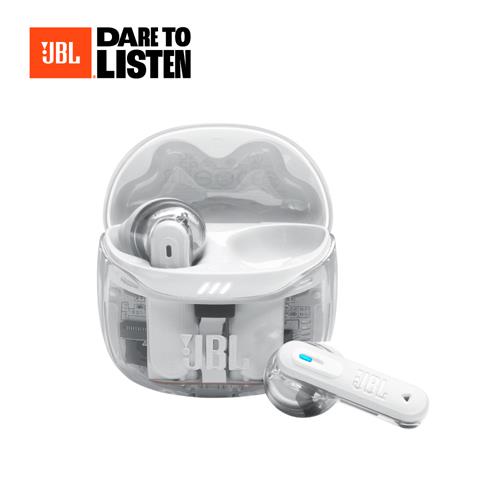 【JBL】Tune Flex 2 Ghost 真無線降噪藍牙耳機 透明款 白