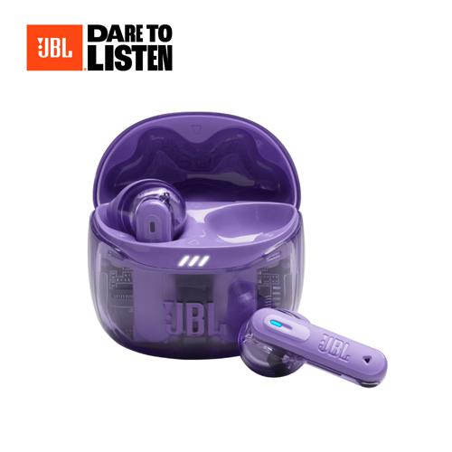 【JBL】Tune Flex 2 Ghost 真無線降噪藍牙耳機 透明款 紫