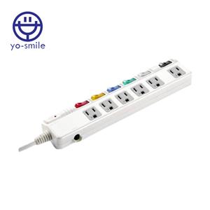 yo-smile S-7606 3P電腦延長線(6開6插)1.8M 6呎