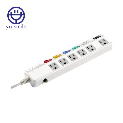 yo-smile S-7609 3P電腦延長線(6開6插)2.7M
