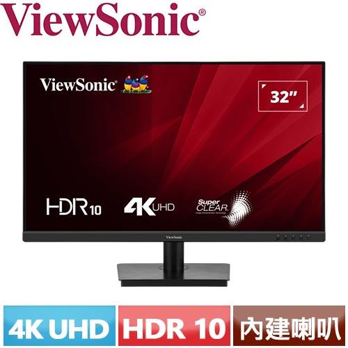 ViewSonic優派 32型 VA3208-4K-MHD 4K UHD 顯示器