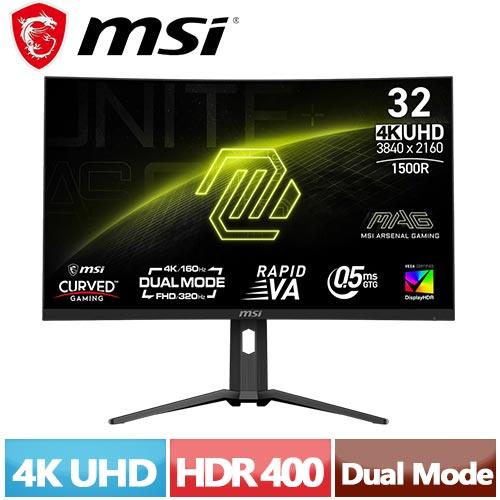 MSI微星 32型 MAG 321CUPDF 4K 曲面電競顯示器